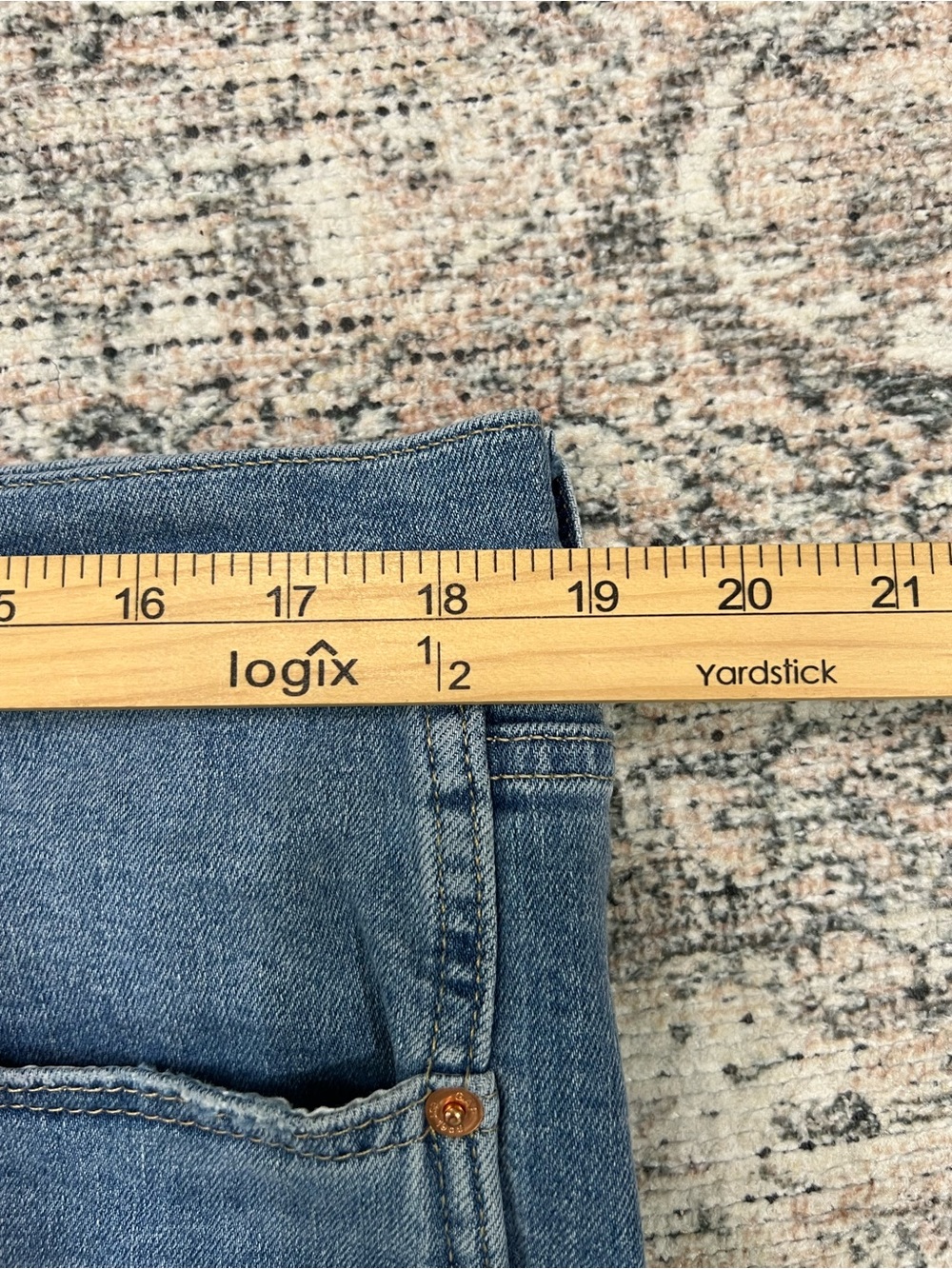 GAP Vintage Slim Jeans Women’s 18 Mid Rise Split Hem Ankle Light Wash Denim - Picture 11 of 14